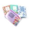 Блокнот на резинке "Flowers" A5 14,5*21см, 70G, 80P, цветной край, mix4